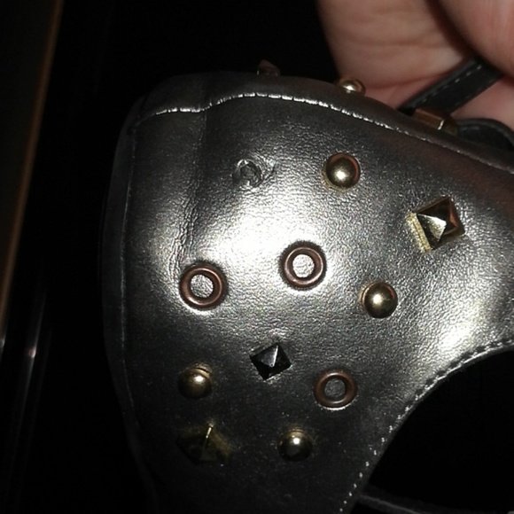 Jeweled Silver/Pewter Flats, Sz 8.5 - Picture 6 of 6